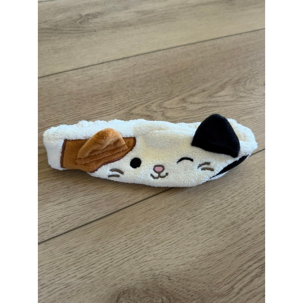 TONYMOLY x Squishmallows Cam the Cat Plush Spa Headband White Calico